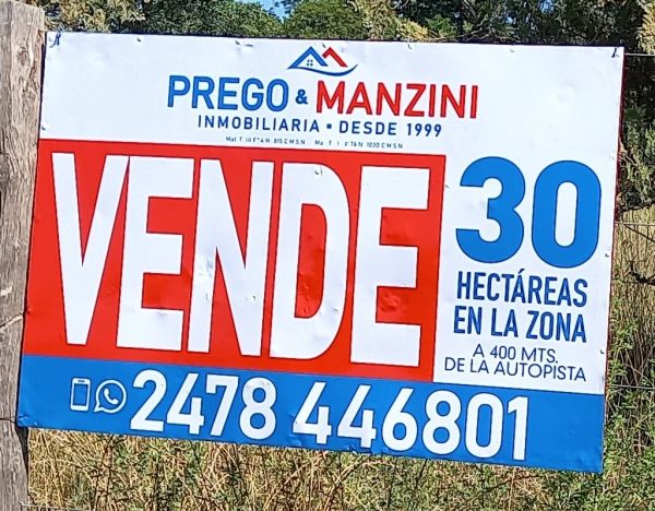En venta: 30 hectáreas de campo con  cantera en la  Ciudad de Arrecifes a 400m de Autopista RN 8