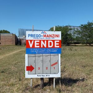 Un terreno en venta, sobre ex ruta N 8, a metros de Av. L. N. Alem