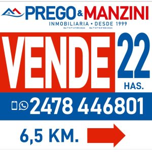 En venta: 22 hectáreas agrícolas a 6.5km de Paraje La Colorada, 14km de Ciudad de Capitán Sarmiento