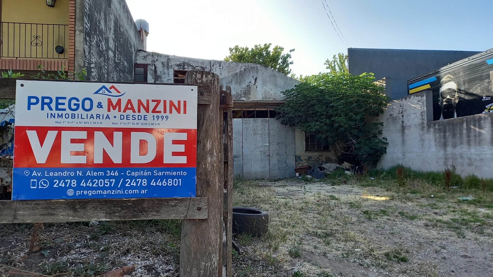 Galpón 210mts2 ubicado sobre Av. L. N. Alem único acceso a Capitán Sarmiento