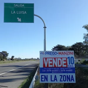 VENTA: 10 hectáreas en La Luisa Capitán Sarmiento campo agrícola a 1.700m del ingreso por Au RN 8